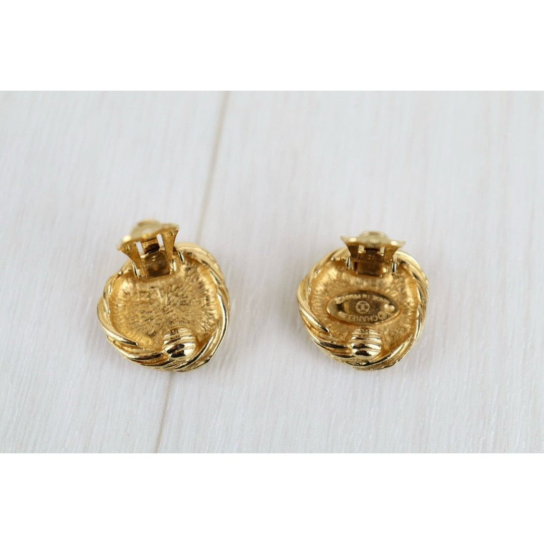 Good ( Rank AB)|CHANEL Coco Mark Gold 24 Plated Earrings |H24101902