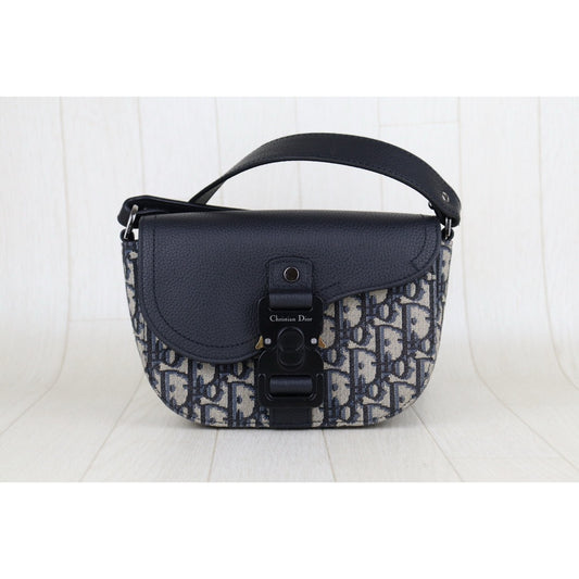 Excellent(Rank SA)| Dior Trotter Saddle Mini Shoulder Bag Black |H25031203