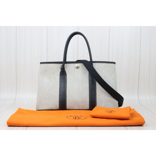 Good ( Rank AB)| HERMES Garden Party TPM Handbag With Shoulder Strap □H Stamp Made In 2004 Year|24091910