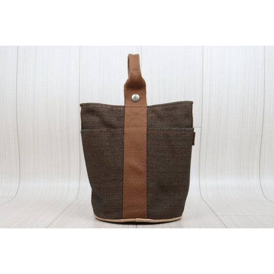 Good ( Rank AB)| Hermes Saxo Vintage Canvas Basket Brown PM|V25102103