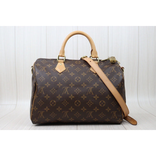 Rank AB| LV Monogram Speedy 30 Hand Bag Shoulder Bag|S24052202