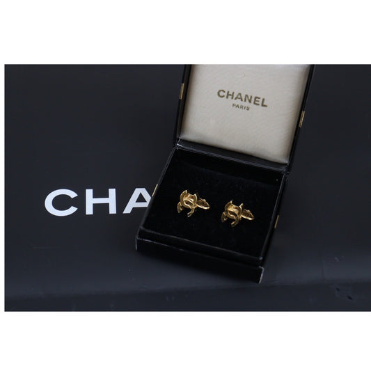 Rank A |CHANEL COCO Earrings 18k Gold Plated |24022102