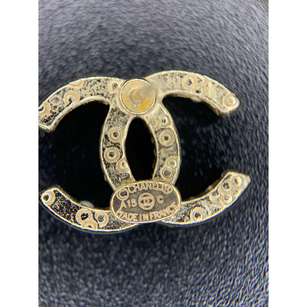 Very Good ( Rank A) |CHANEL COCO Mark Pearl Earrings Made In 2015Year|V25110620