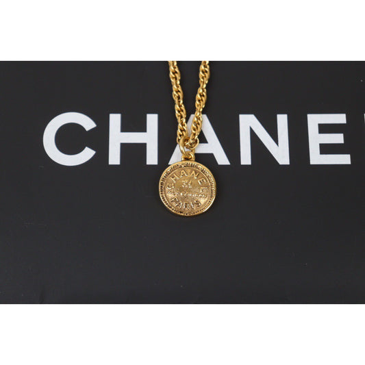 Rank A ｜ CHANEL 24K Gold Plated Necklace｜Q24050948