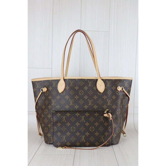 Very Good ( Rank A)| LV Monogram Neverful MM ShoulderBag With Pouch IC Chips Model|S26030808
