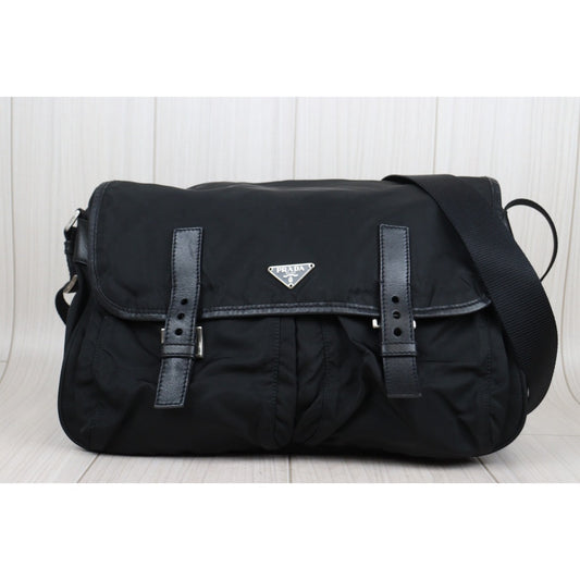 Rank A|Prada Nylon ShoulderBag Black|J24022725