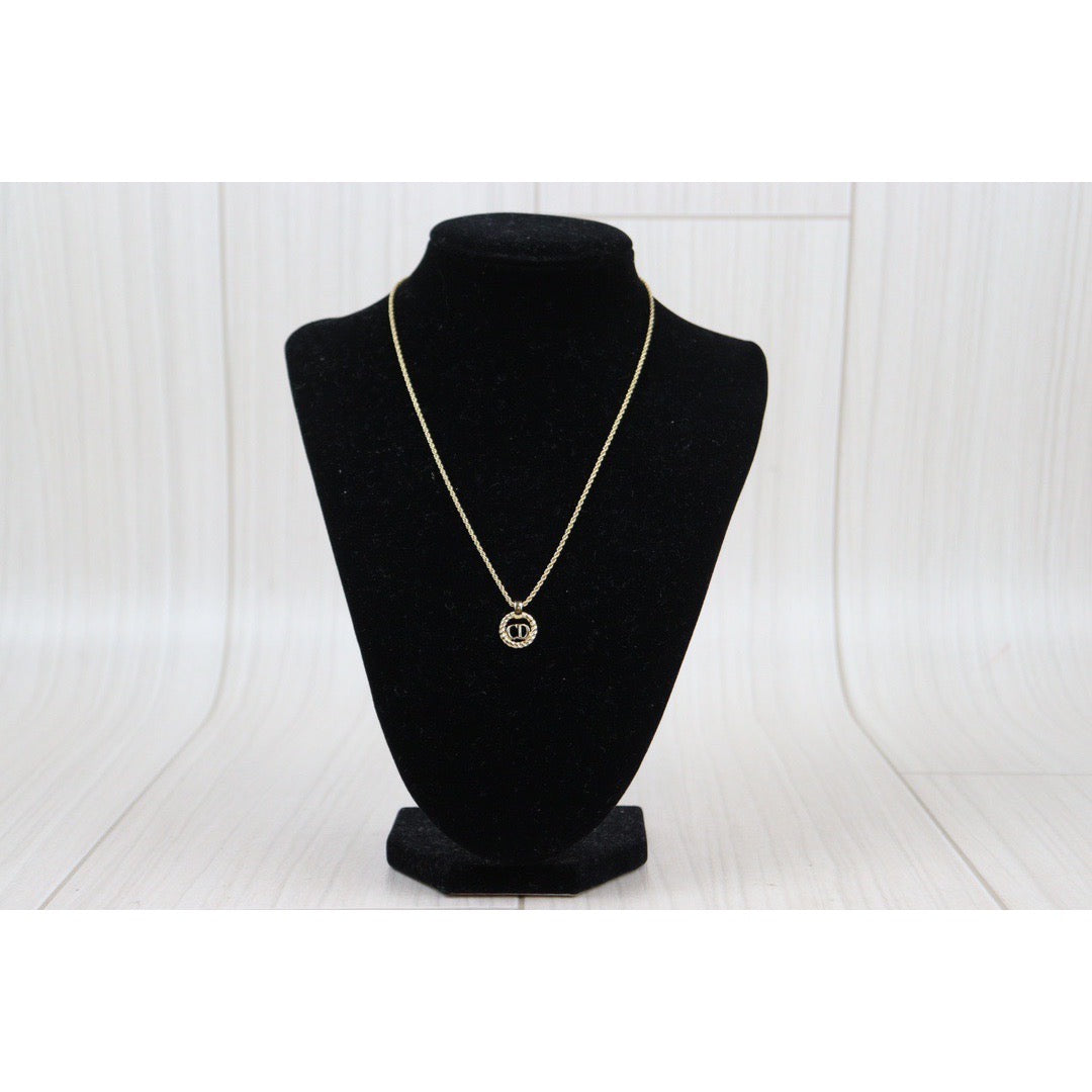 Rank A | Dior CD Necklace Gold Plated |24011820