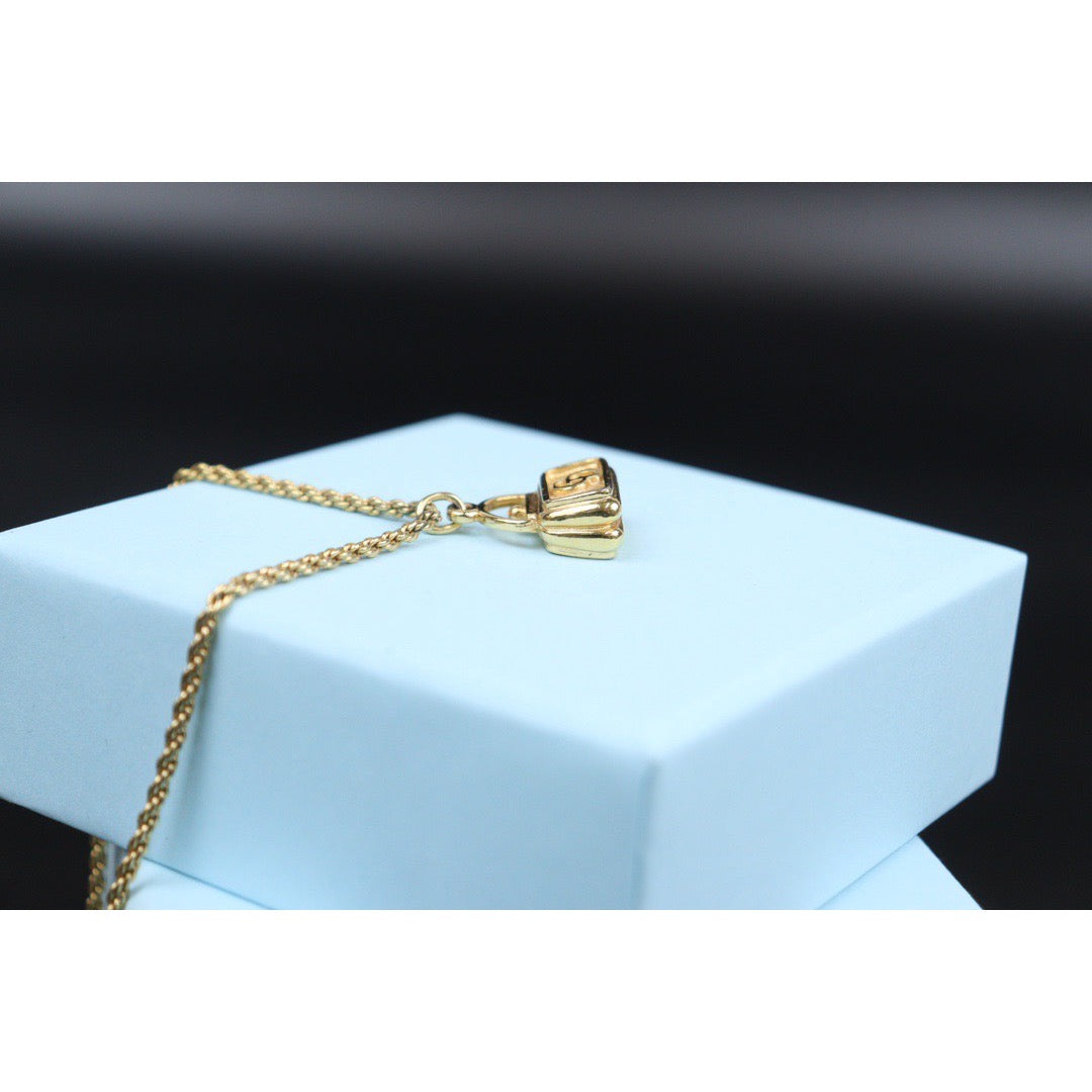 Rank A | Dior CD HandBag Necklace Gold Plated |V24030762