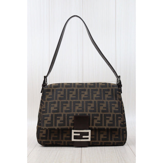 Rank A| FENDI Zucca Mamma Baguette Shoulder Bag |V24060626