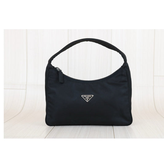 Good ( Rank AB)| PRADA HOBO HandBag Black|S24112102