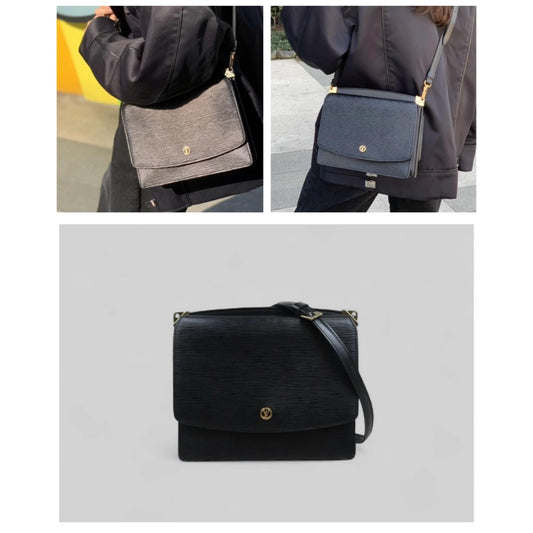 Very Good ( Rank A)| LV Epi Grenelle Shoulder bag Black|25042118