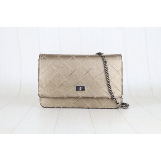 Fair ( Rank B)| CHANEL Matelasse Chain Lamb Skin WOC Golden Made in 2012Year |H25063008