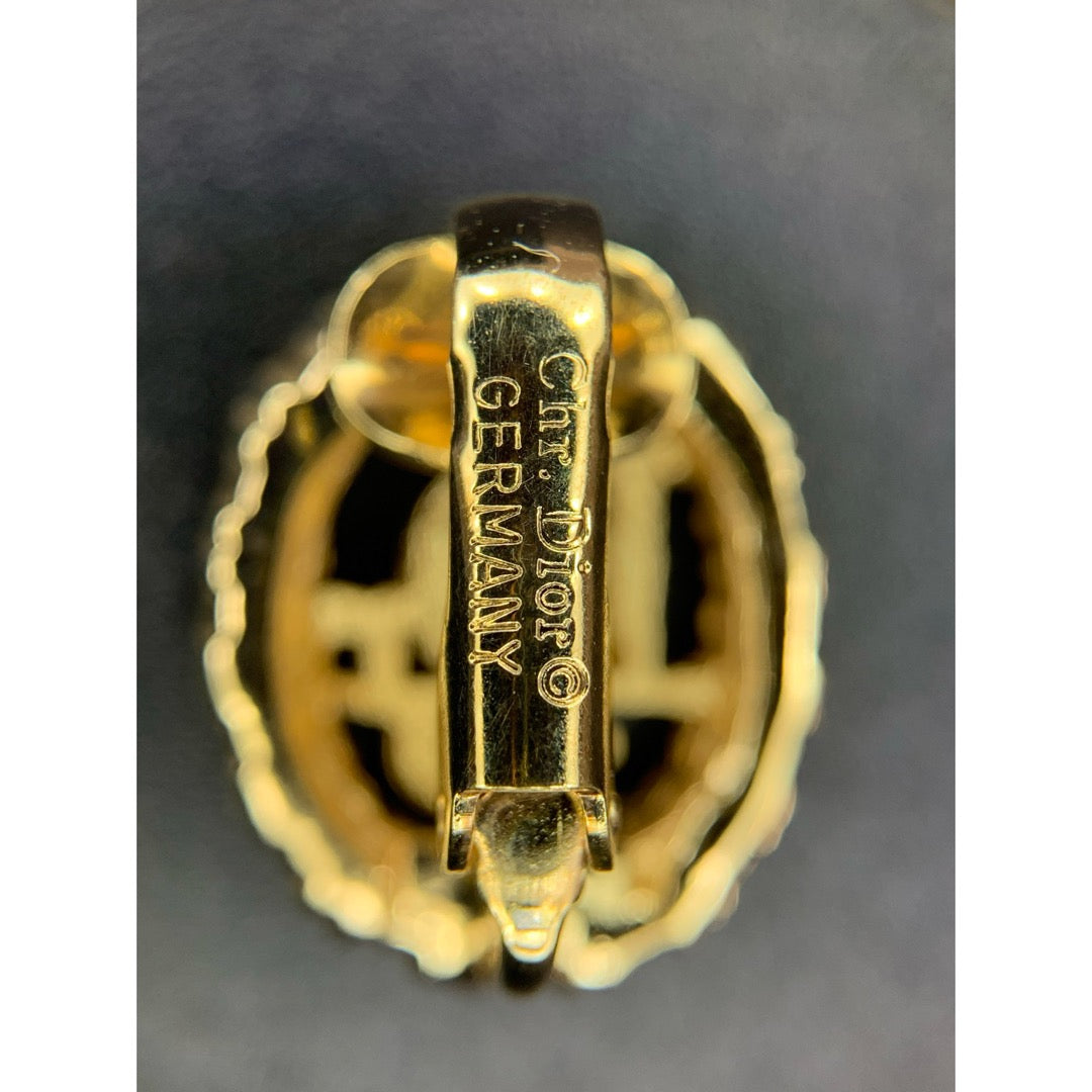 Very Good ( Rank A) | Dior CD Rhinestone Earring |V25110613