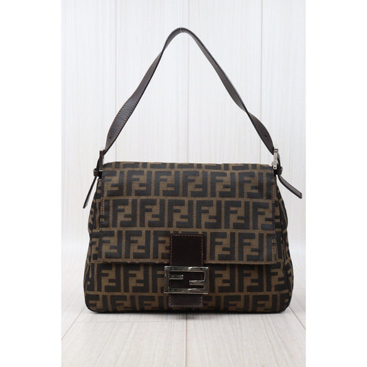 Rank A| FENDI Zucca Mamma Baguette Shoulder Bag |24051320