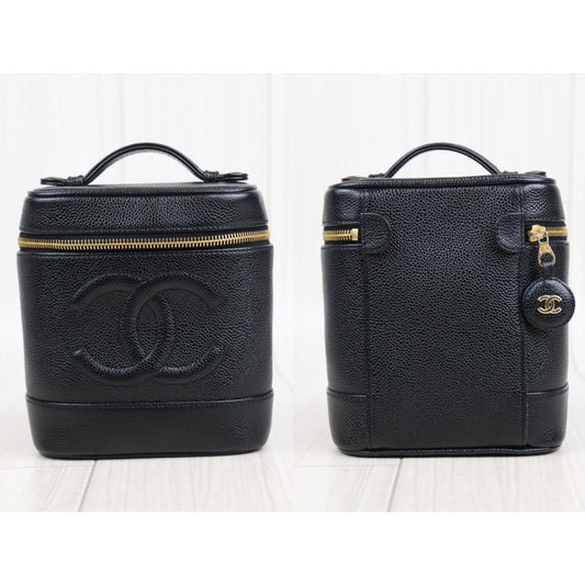 Rank A | CHANEL Caviar Skin Vanity Handbag |23111510