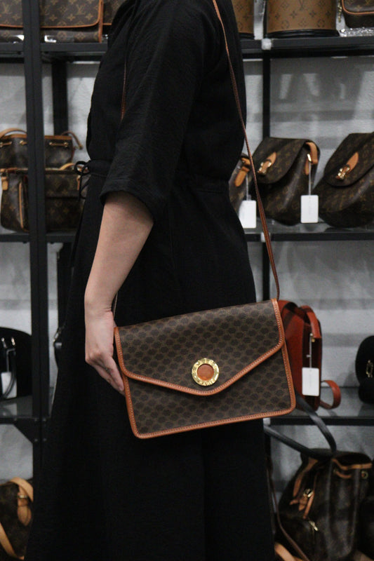 Rank AB| Celine Macadam Shoulder Bag |23120707