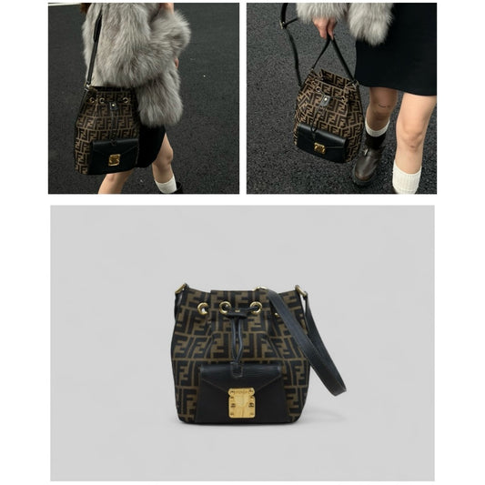 Very Good ( Rank A)| FENDI Zucca Mamma Mon Tresor Shoulder Bag|25060511