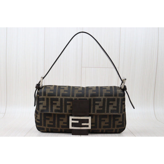 Rank A | FENDI Zucca Mamma Baguette Shoulder Bag|24061107