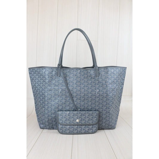 Good ( Rank AB) | Goyard Saint-Louis GM Tote Bag Grey|S24111807