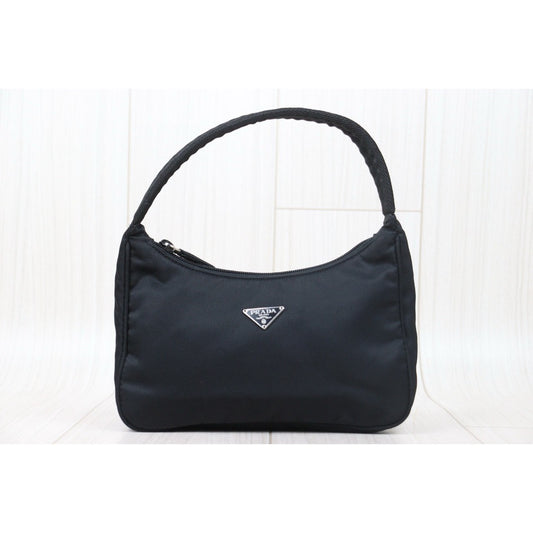 Very Good ( Rank A) | PRADA HOBO HandBag Black|24111201