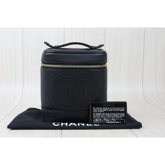Very Good ( Rank A) | CHANEL Caviar Skin Vanity Handbag Made In 1996~1997Year |24080805