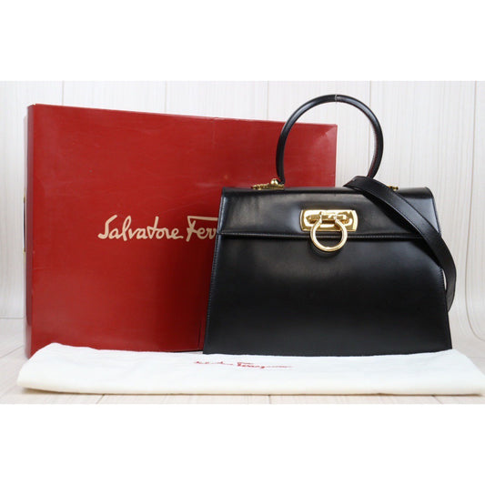 Rank AB |FerragamoGancini 2WAY Handbag Shoulder Bag|Q24030514