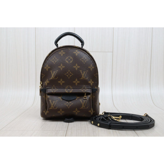 Very Good ( Rank A) | LV Monogram Coated Canvas Mini Palm Springs Backpack|25102808