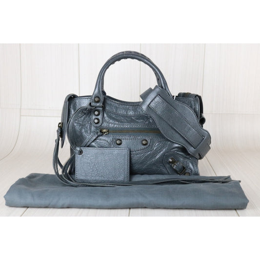 Good ( Rank AB)|Balenciaga Le City Mini Shoulder Bag Grey|W25092602