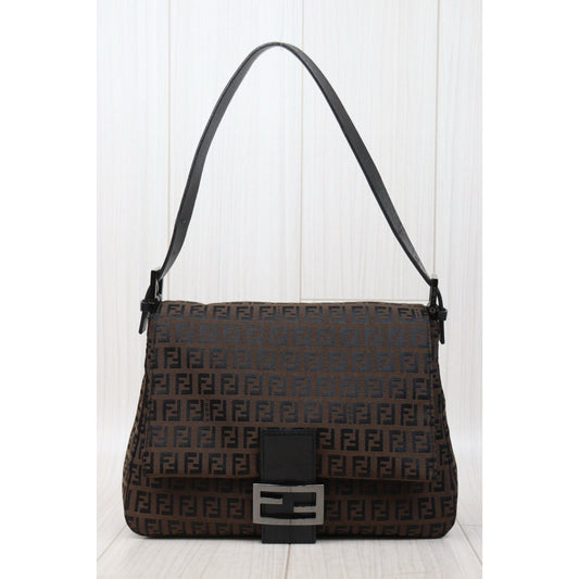 Good ( Rank AB)| FENDI Mamma Baguette Shoulder Bag Brown|V25020620