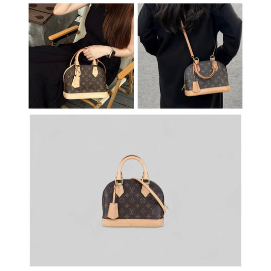 Very Good ( Rank A)|LV Monogram Alma BB HandBag Shoulder Bag|S25032633