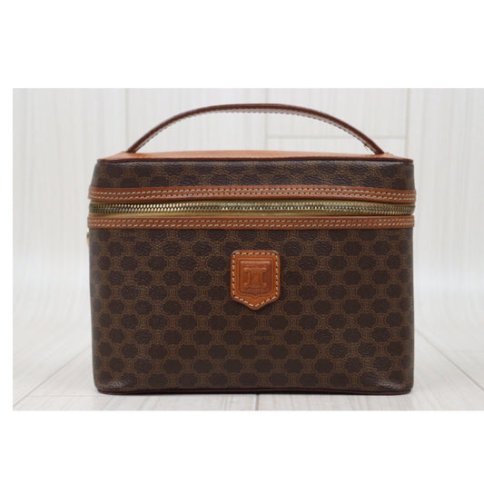 Rank AB | CELINE Macadam Vanity Handbag |24040805