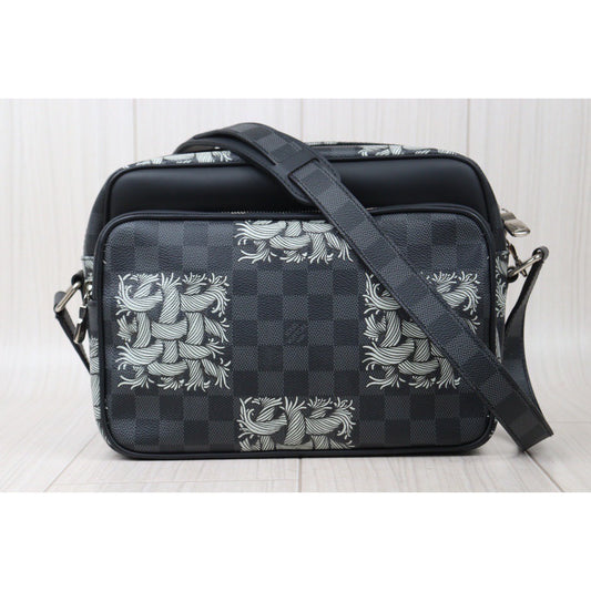 Good ( Rank AB)| LV Limited Edition Damier Graphite Christopher Nemeth Nile PM Shoulder Bag |P24071108