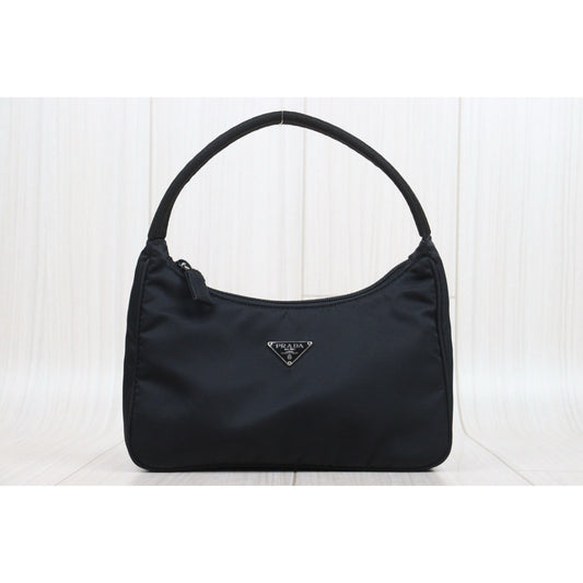 Very Good ( Rank A) | PRADA HOBO HandBag Black|25090403