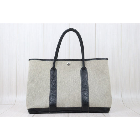 Good ( Rank AB)| HERMES Garden Party PM Handbag □H Stamp Made In 2004 Year|25020402
