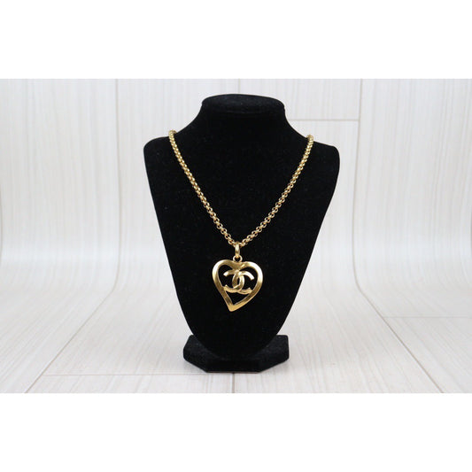 Rank A | CHANEL Coco Mark 24K Gold Plated Necklace|24012521
