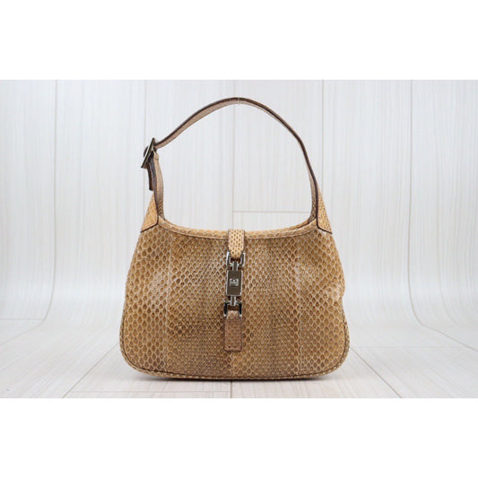 Very Good ( Rank A) | Gucci Jeckie PM Snake Skin Shoulder Bag |Q24030744