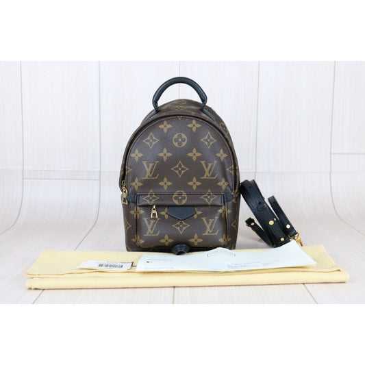 Very Good ( Rank A) | LV Monogram Coated Canvas Mini Palm Springs Backpack|W25050101