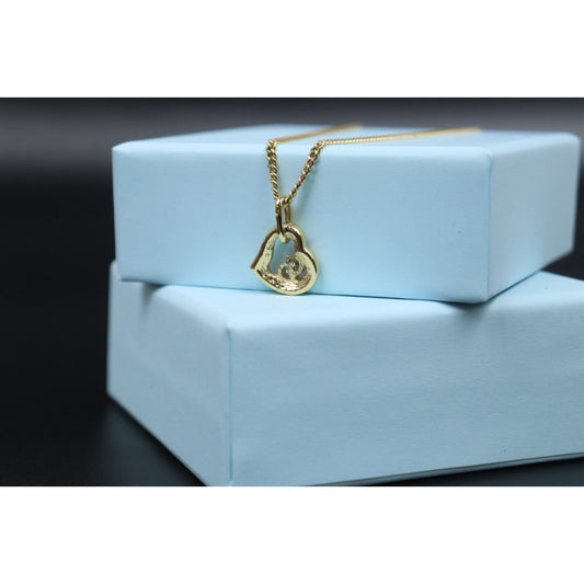 Include Authentic Detective Certificate of Authenticity|Very Good ( Rank A) | Dior CD Heart Necklace Golden Plated |V25110622