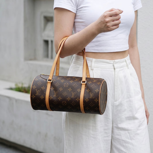 Include Entrupy Certificate of Authenticity|Good ( Rank AB)| Louis Vuitton Monogram Papillon 30 Handbag |S26080118