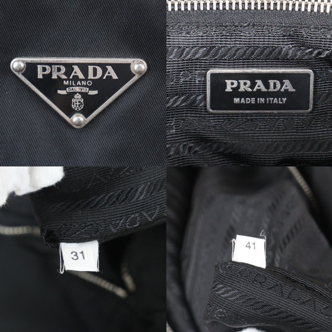 Rank A|Prada Nylon ShoulderBag Black|V23092811
