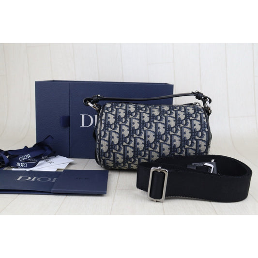 Very Good ( Rank A)|Dior Oblique Mini Roller Handbag Shoulder Bag|S25081502