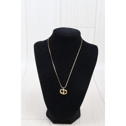 Rank A | Dior CD Necklace Gold Plated |24042512
