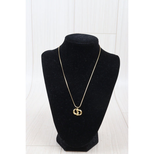 Rank A ｜ Dior CD Necklace Gold Plated ｜24042512