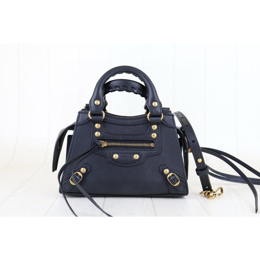Very Good ( Rank A)|Balenciaga Neo Classic Mini Shoulder Bag Black|H25011316