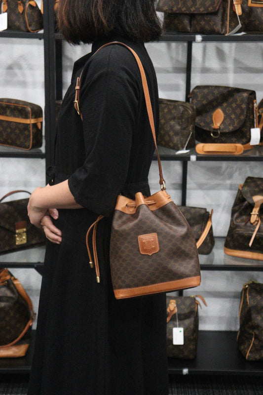 Rank AB|Celine Macadam Shoulder Bag Small |23082602