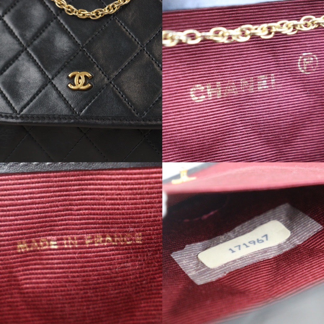 Rank A| CHANEL Mini Coco Mark Matrasse Lambskin Chain Shoulder Bag |23092218
