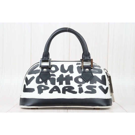 Very Good ( Rank A) |LV Graffiti Alma Matte Calf Handbag|W24121304
