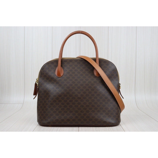 Rank AB | CELINE Macadam Hand Bag With Shoulderstap |24031224