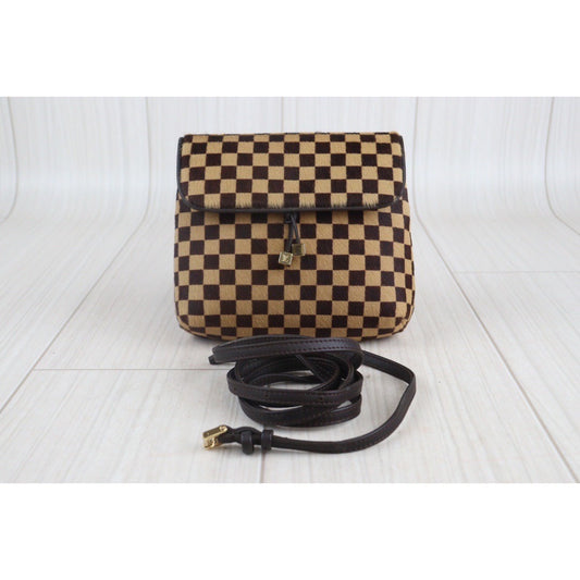 Rank A | LV Gazelle Damier Sauvage Halaco Shoulder Bag Brown |23090907