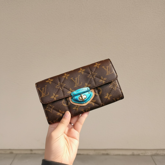 Include Entrupy Certificate of Authenticity|Very Good ( Rank A)|Louis Vuitton Monogram Portefeuille Long Style Wallet |26040208